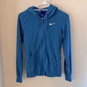 Blue Nike full zip women’s hoodie size small
